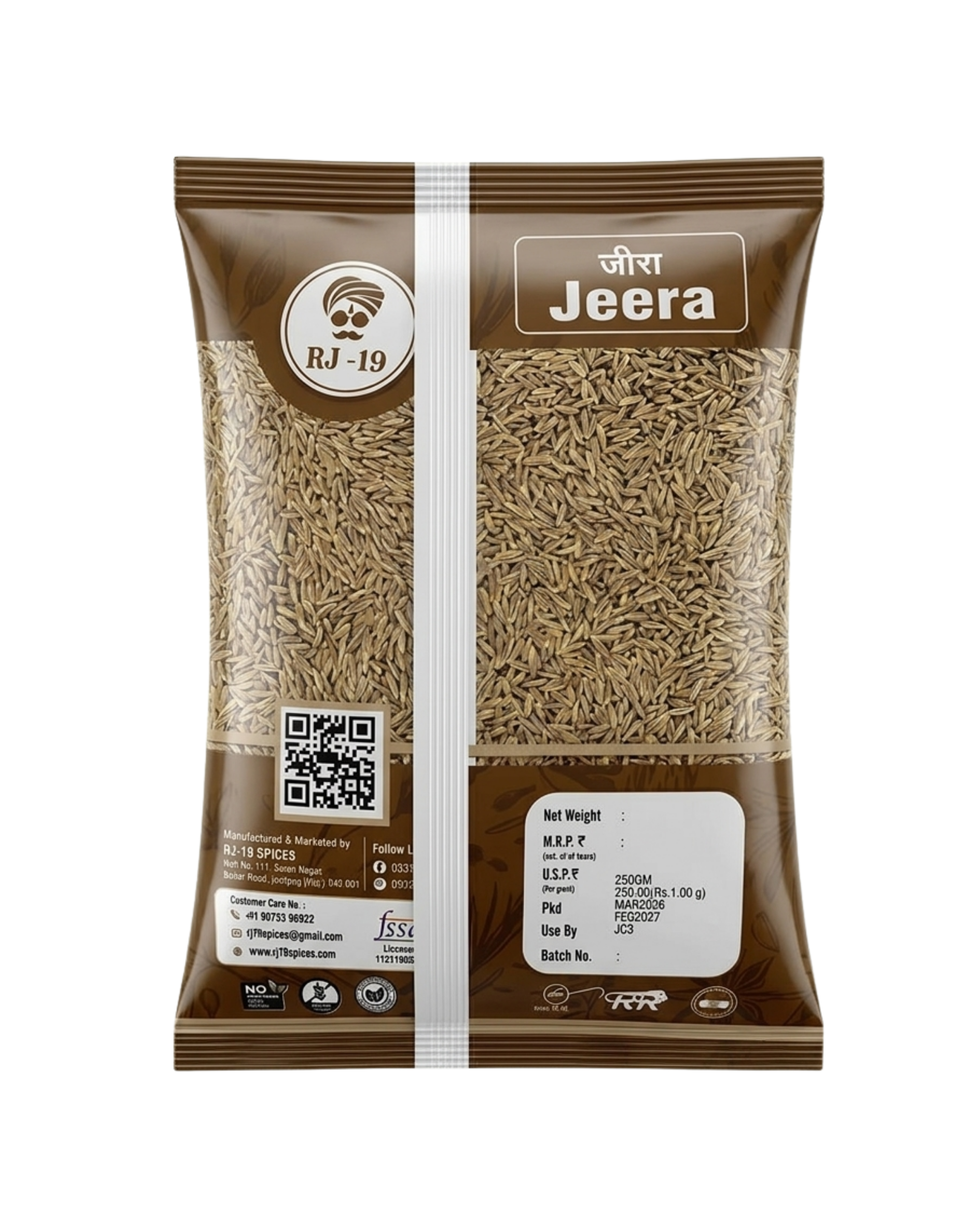 RJ-19 Premium Whole Cumin Seeds (Jeera)