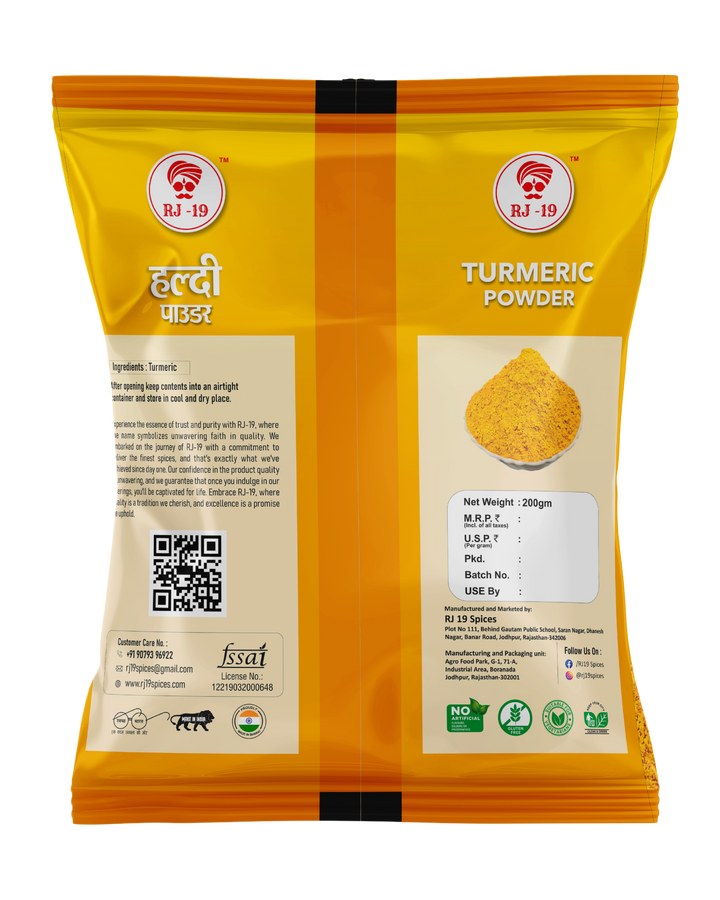 RJ-19 Premium Turmeric Powder (Haldi Powder)